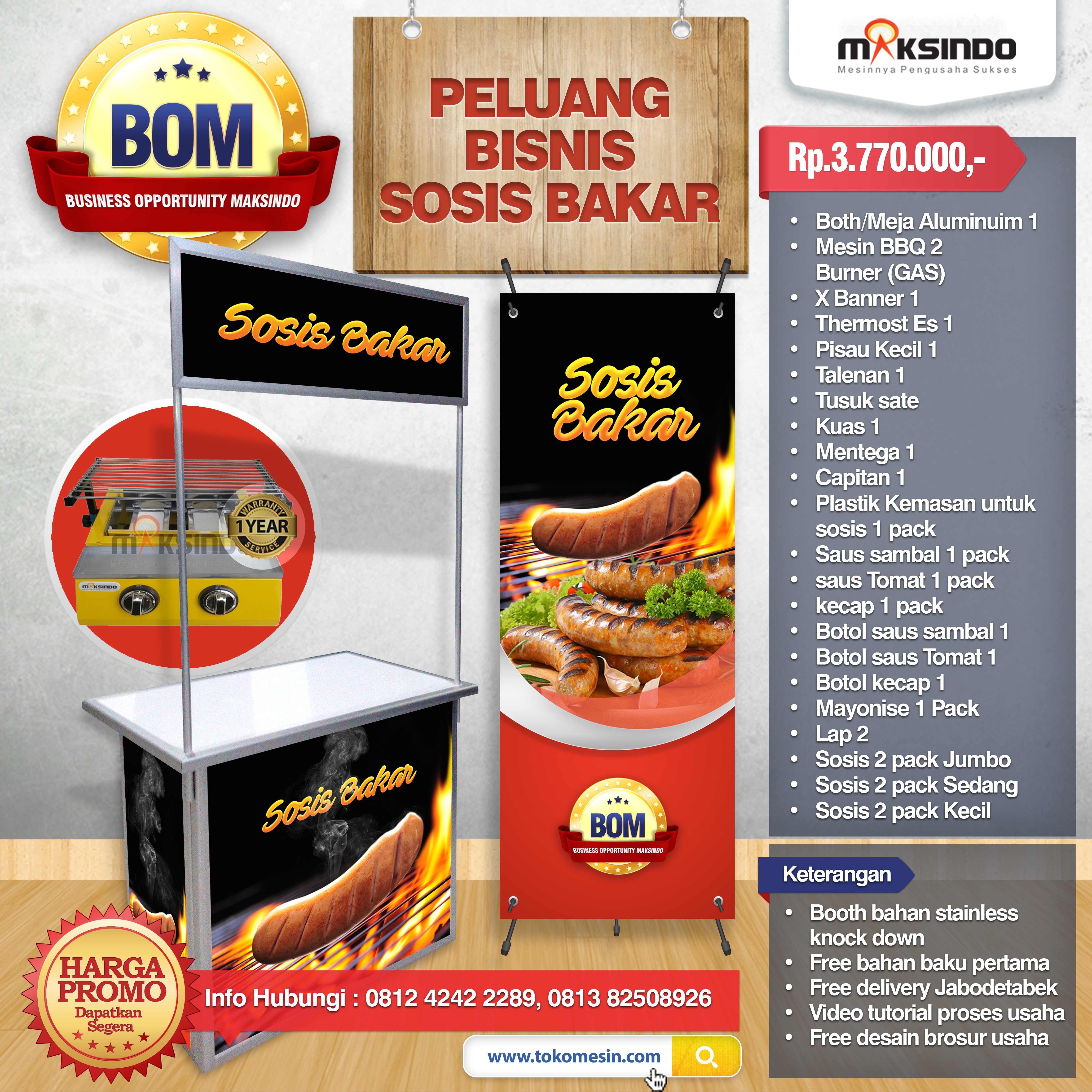 Paket Usaha Sosis Bakar Progam BOM