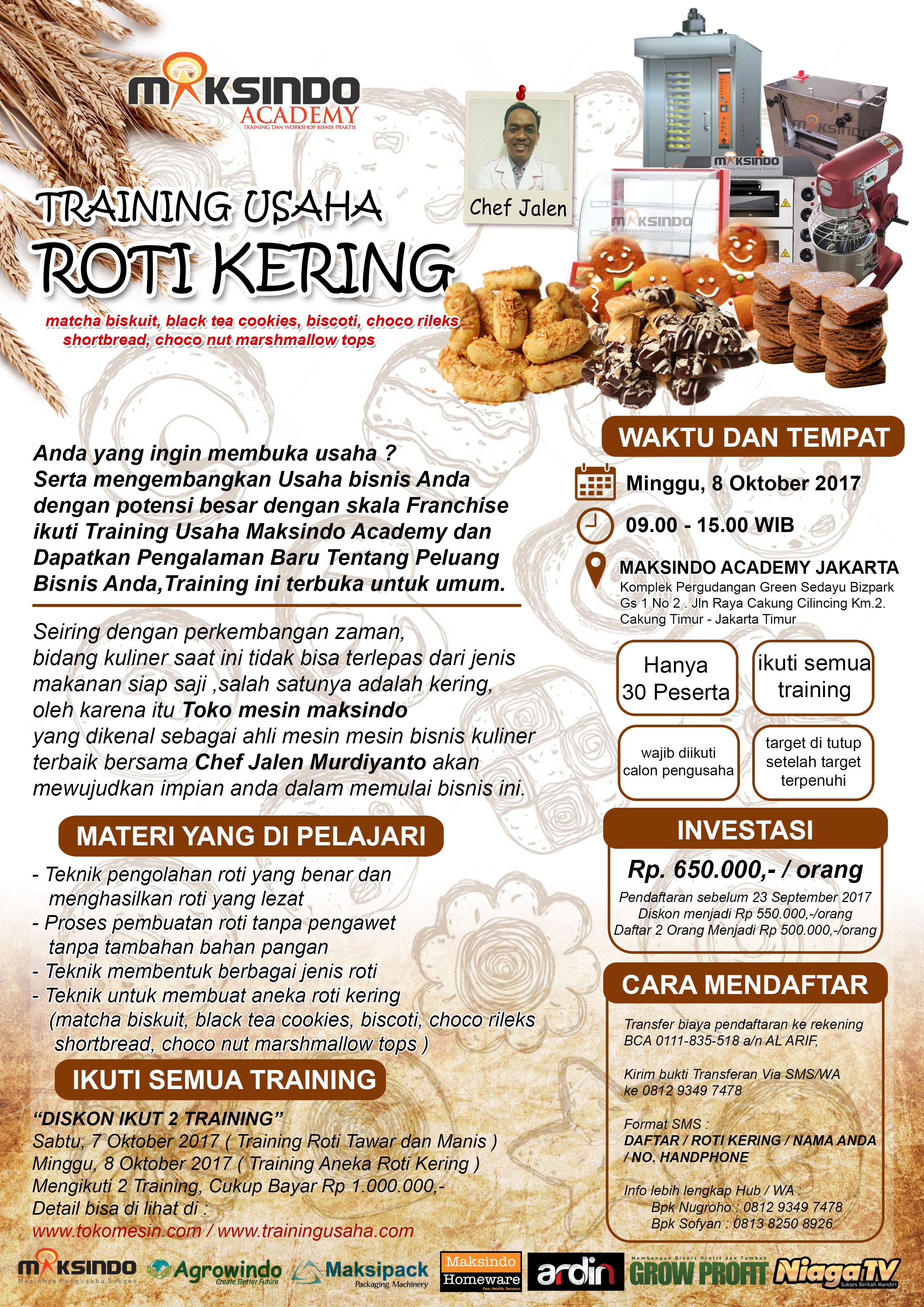 Training Usaha Roti Kering, 8 Oktober 2017