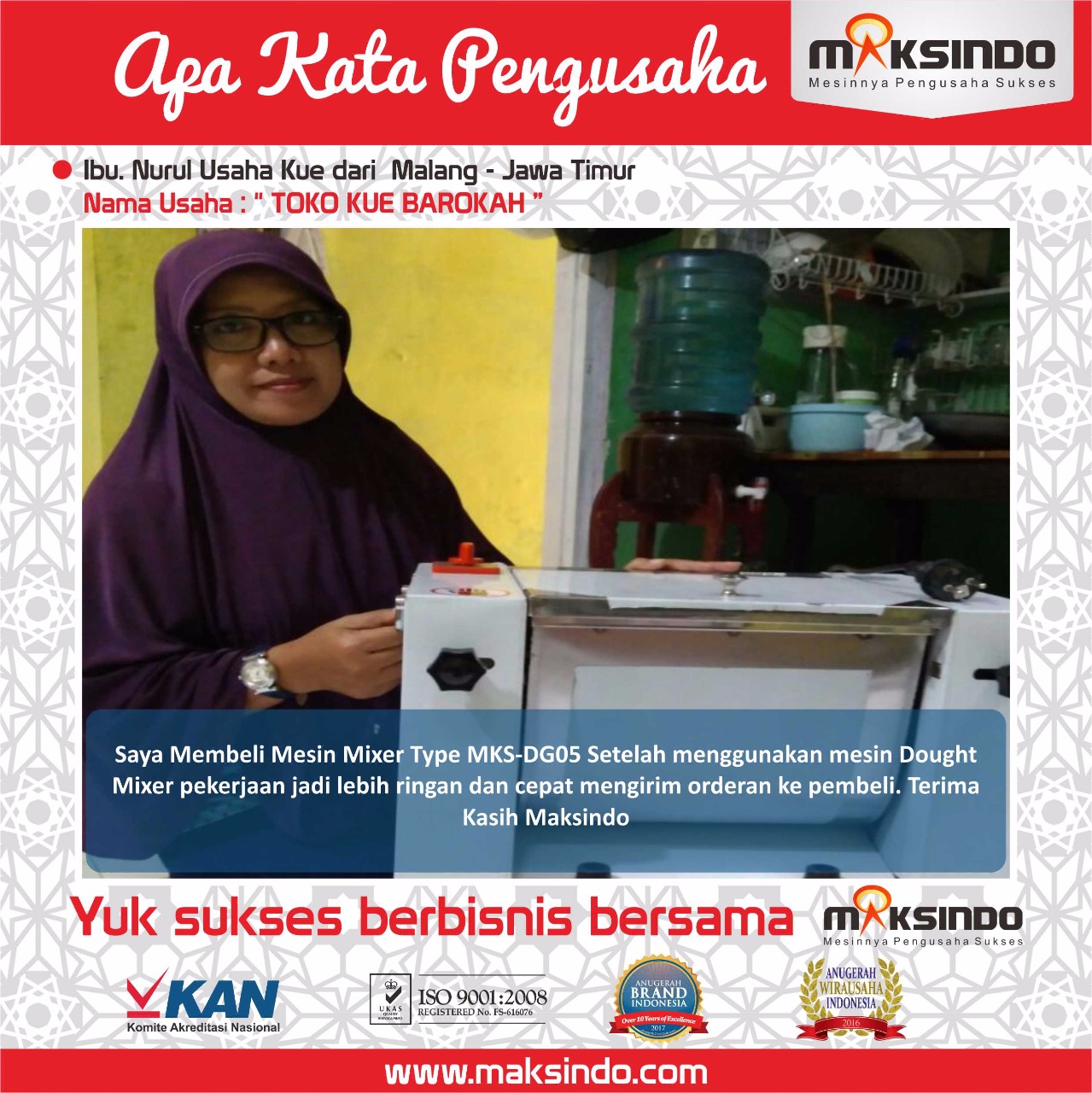 Toko Kue Barokah : Usaha Menjadi Ringan dengan Dough Mixer Maksindo