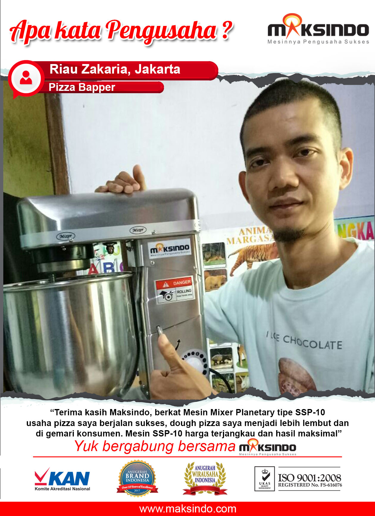 Pizza Bapper : Pizza Semakin Disukai Berkat Mixer Planetary Maksindo