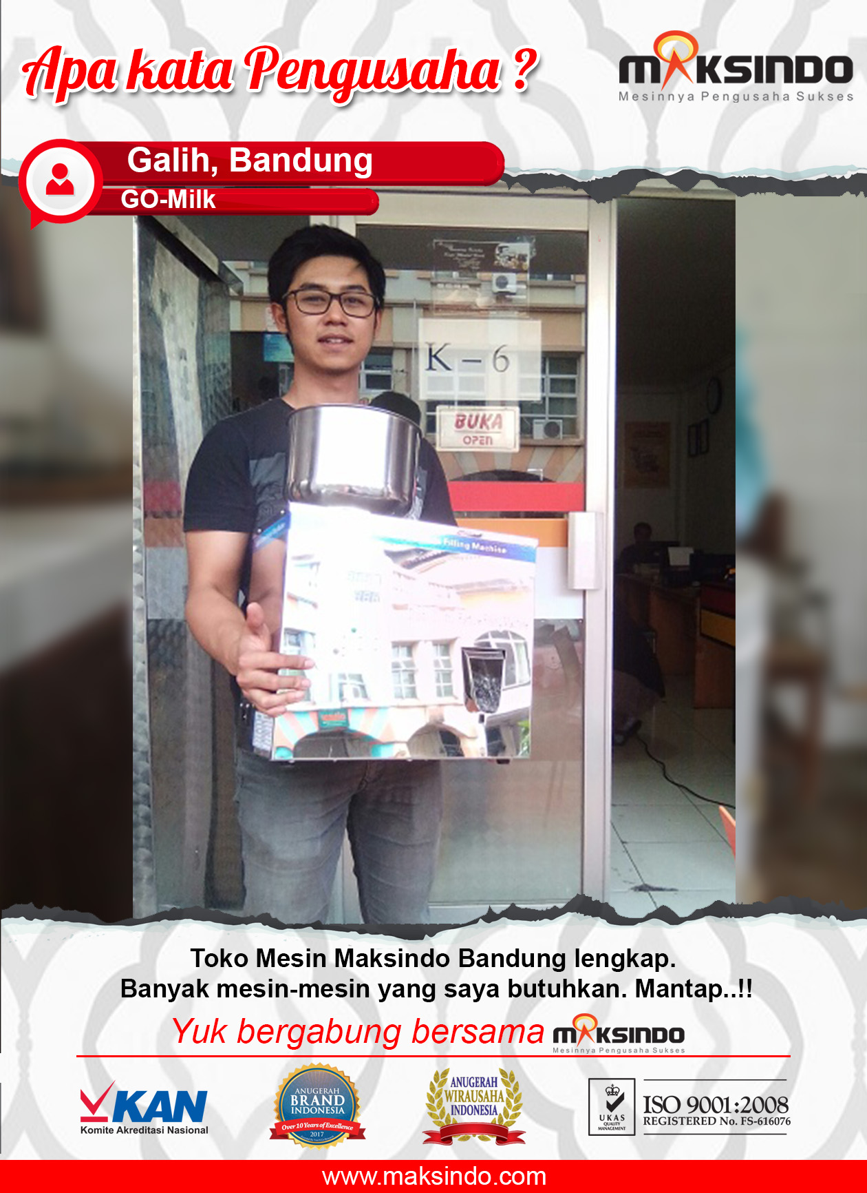 Go-Milk : Maksindo Bandung Menyediakan Mesin Yang Lengkap