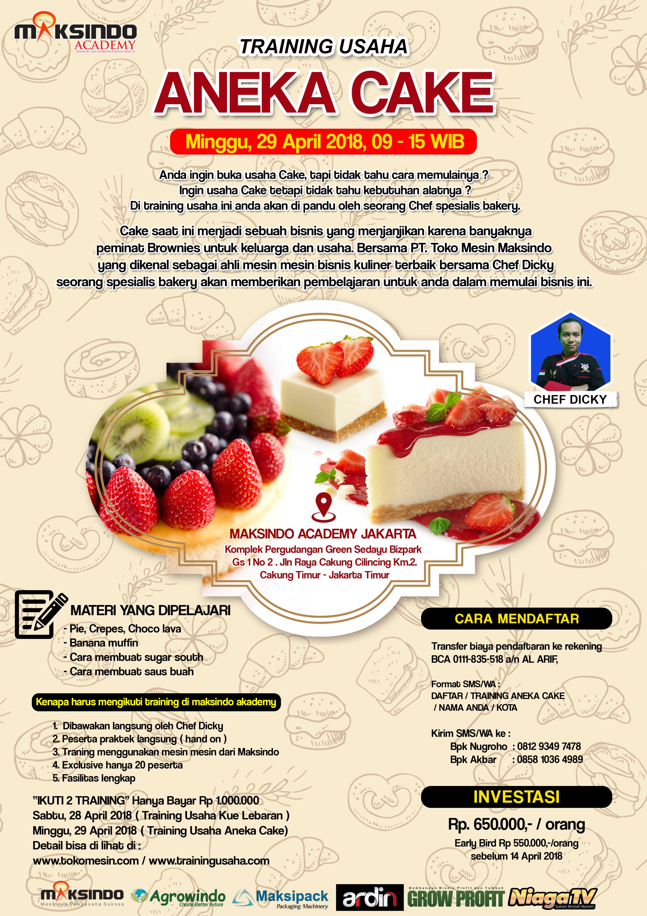 Training Usaha Aneka Cake, 29 April 2018
