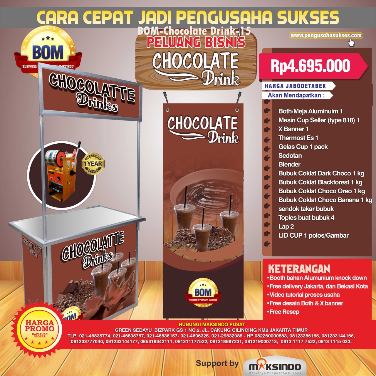 Paket Usaha Chocolate Drink Program BOM