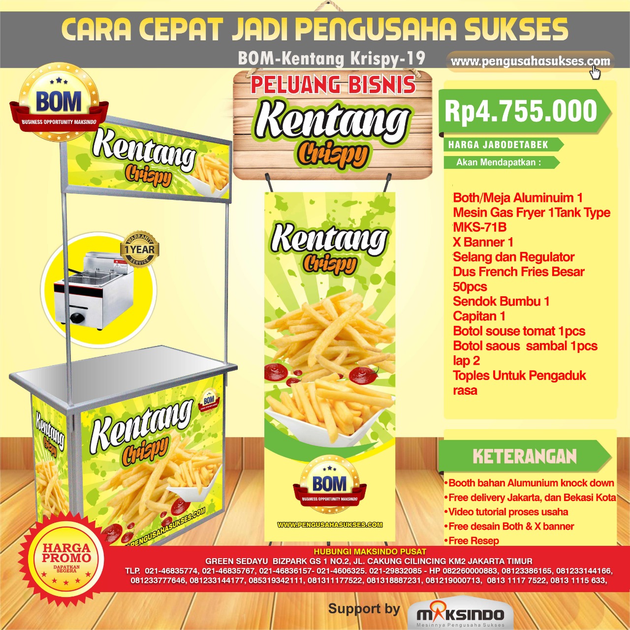 Paket Usaha French Fries Crispy Program BOM