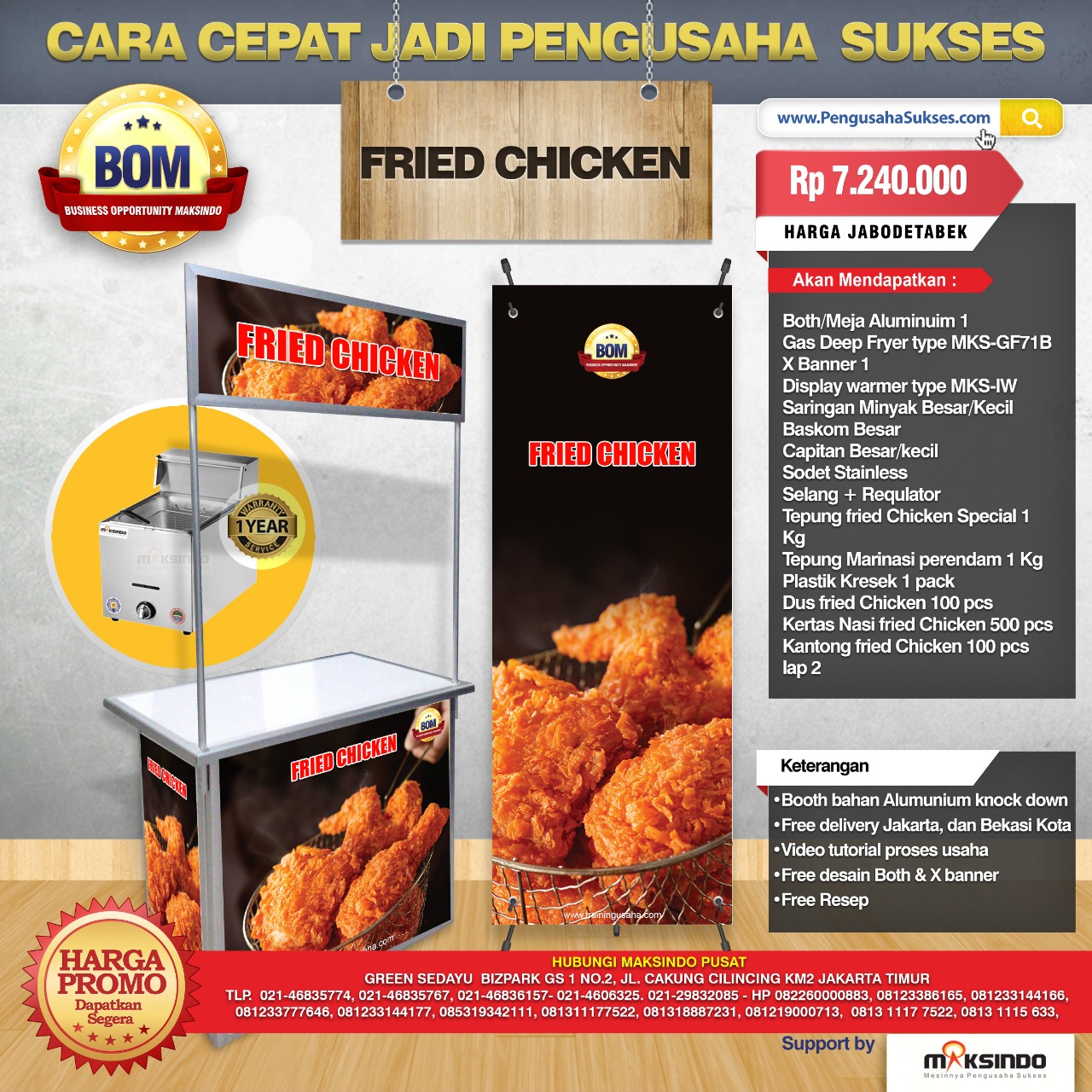 Paket Usaha  Fried Chicken Program BOM
