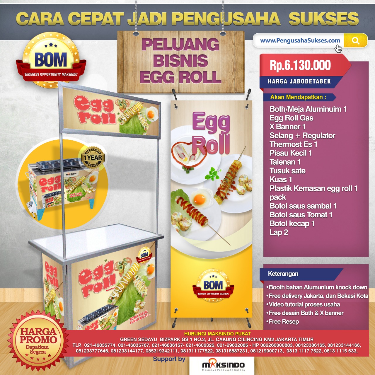 Paket Usaha Egg Roll Progam BOM