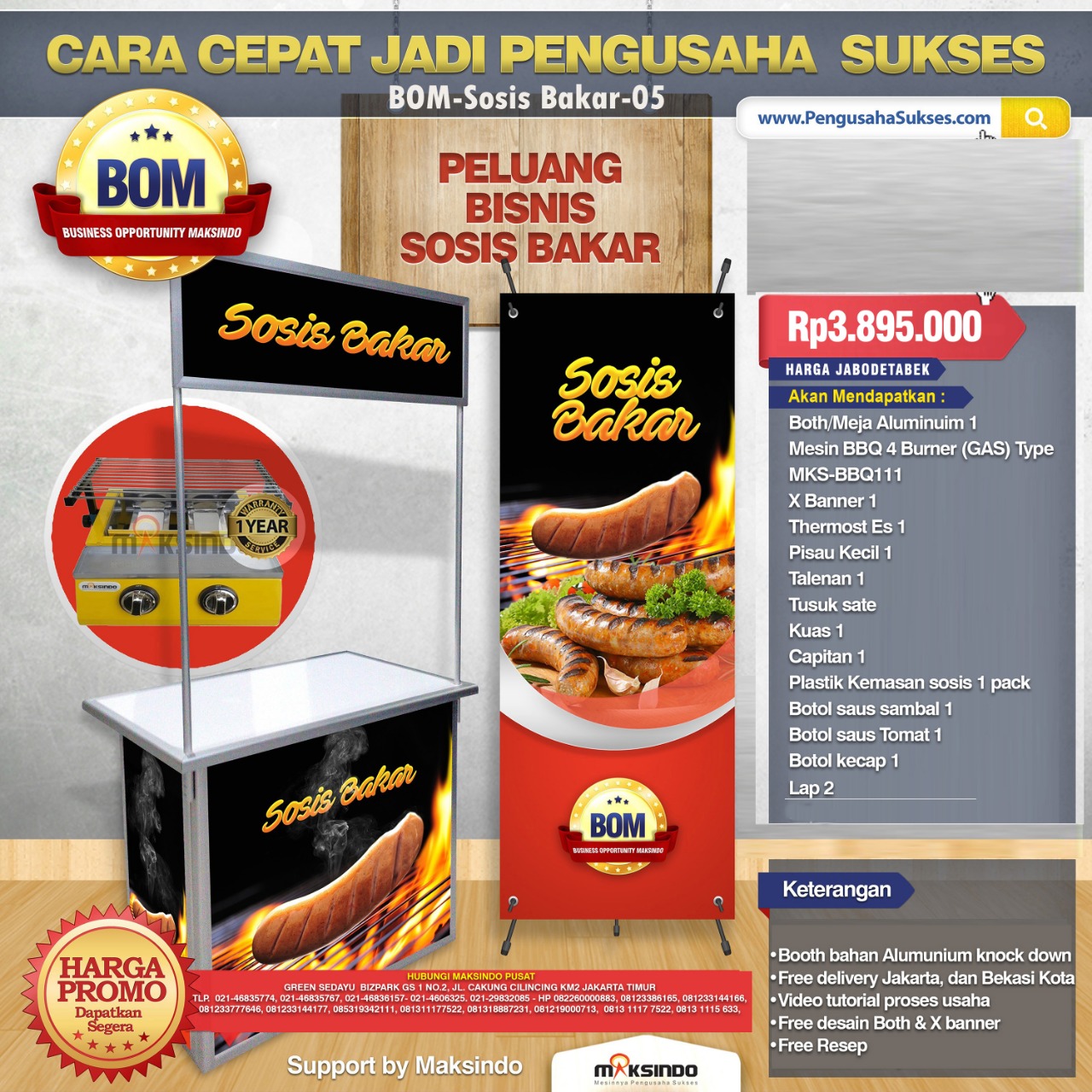Paket Usaha Sosis Bakar Progam BOM