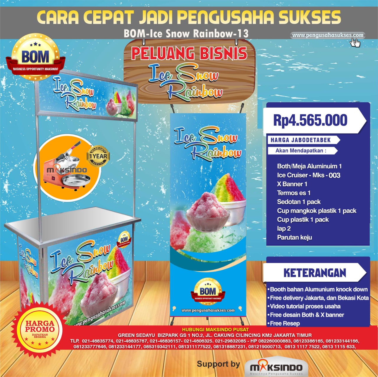 Paket Usaha Ice Snow Rainbow Program BOM MKS-003