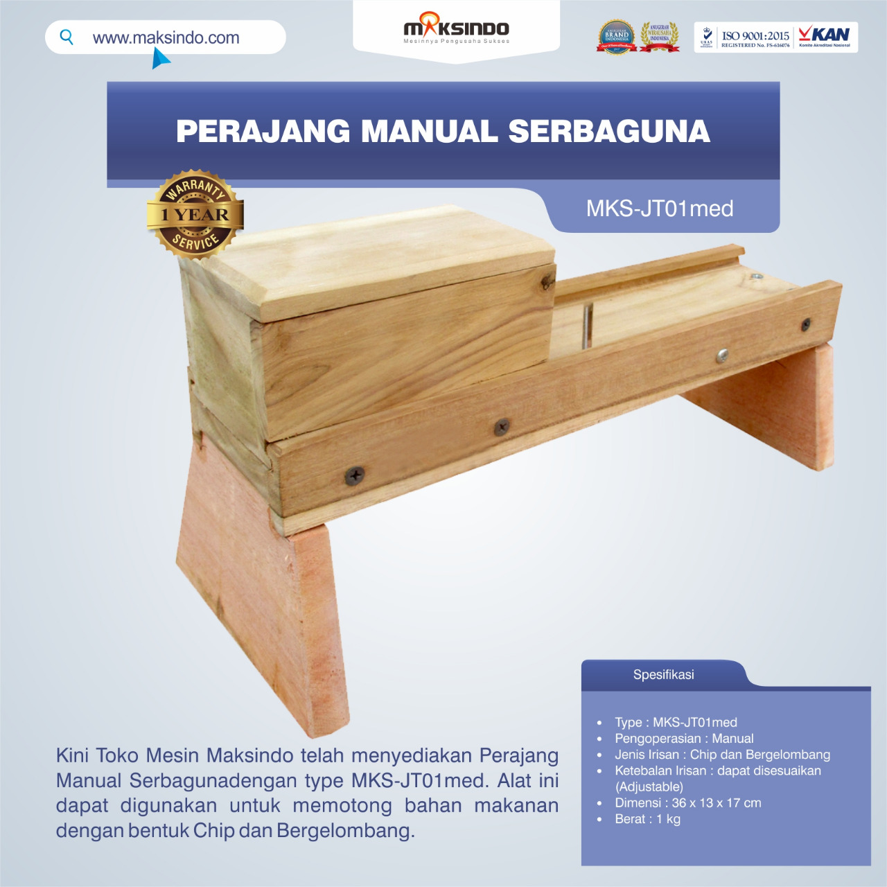 Jual Perajang Manual Serbaguna MKS-JT01med di Jakarta