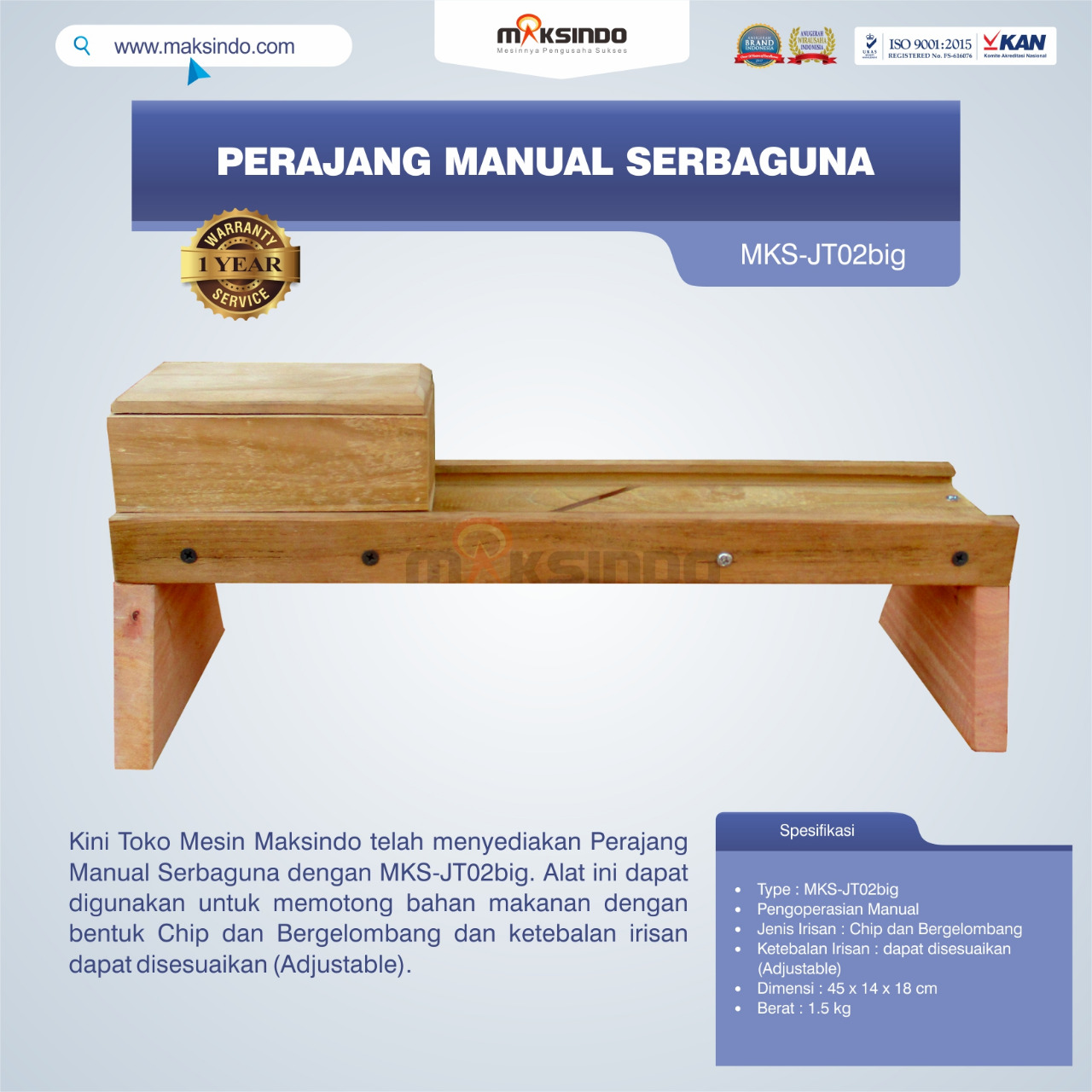 Jual Perajang Manual Serbaguna MKS-JT02big di Jakarta